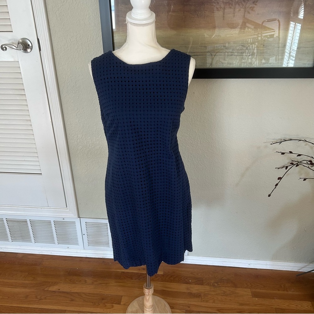 Cynthia Rowley Navy Blue Midi Dress Sz 12 NWT